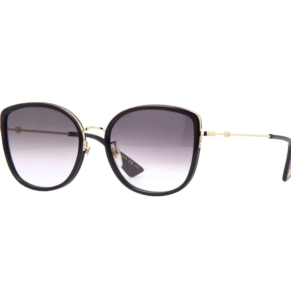 Gucci Women’s Sunglasses GG0606SK Black Gold/Grey Shaded (001)